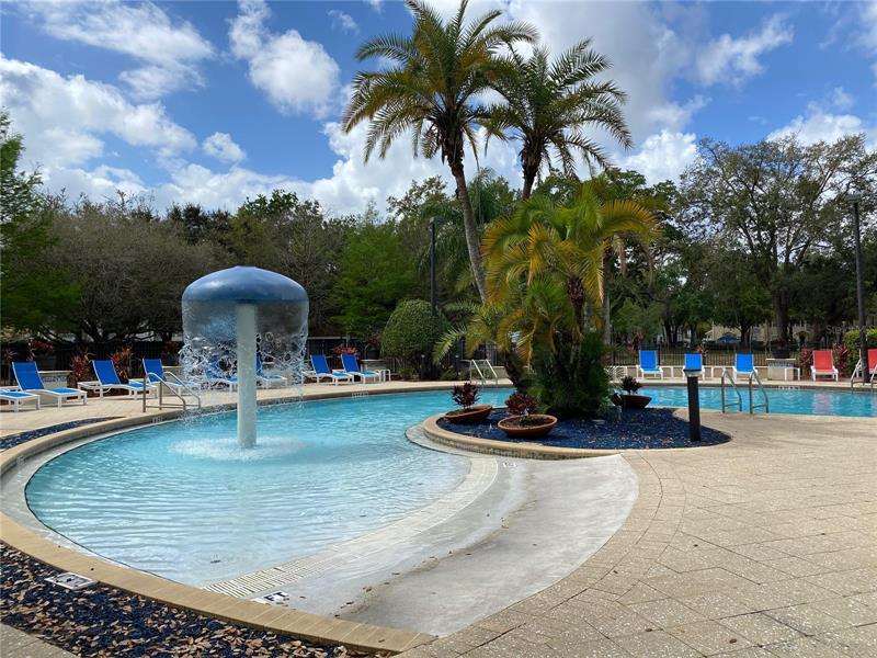 Resort-style pool at Lucaya Village in Kissimmee